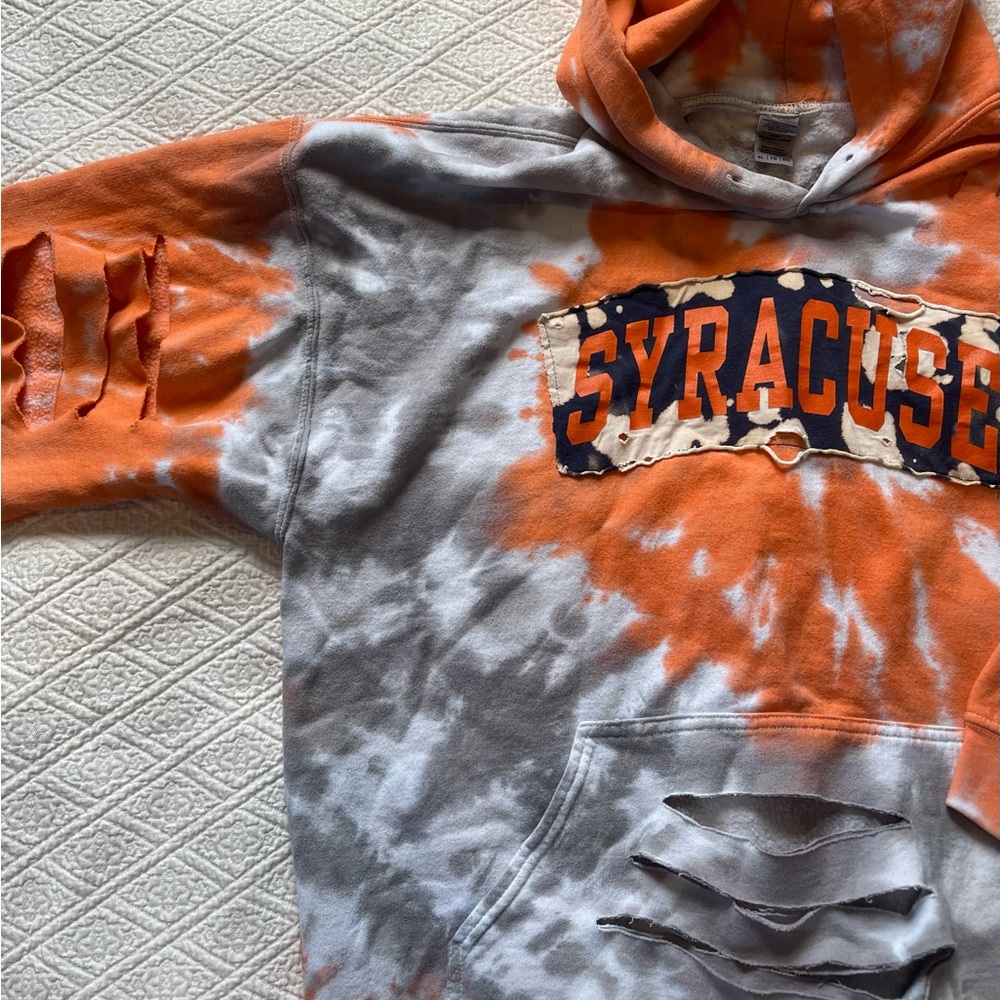 Syracuse Tie Dye Distressed Hoodie